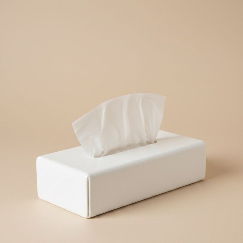 BOITE A MOUCHOIR PLEXIGLASS BLANCHE PM REC