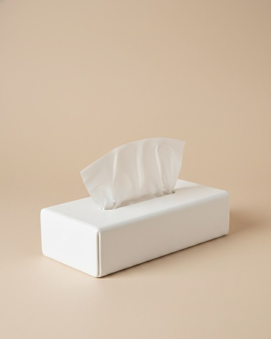 BOITE A MOUCHOIR PLEXIGLASS BLANCHE PM REC