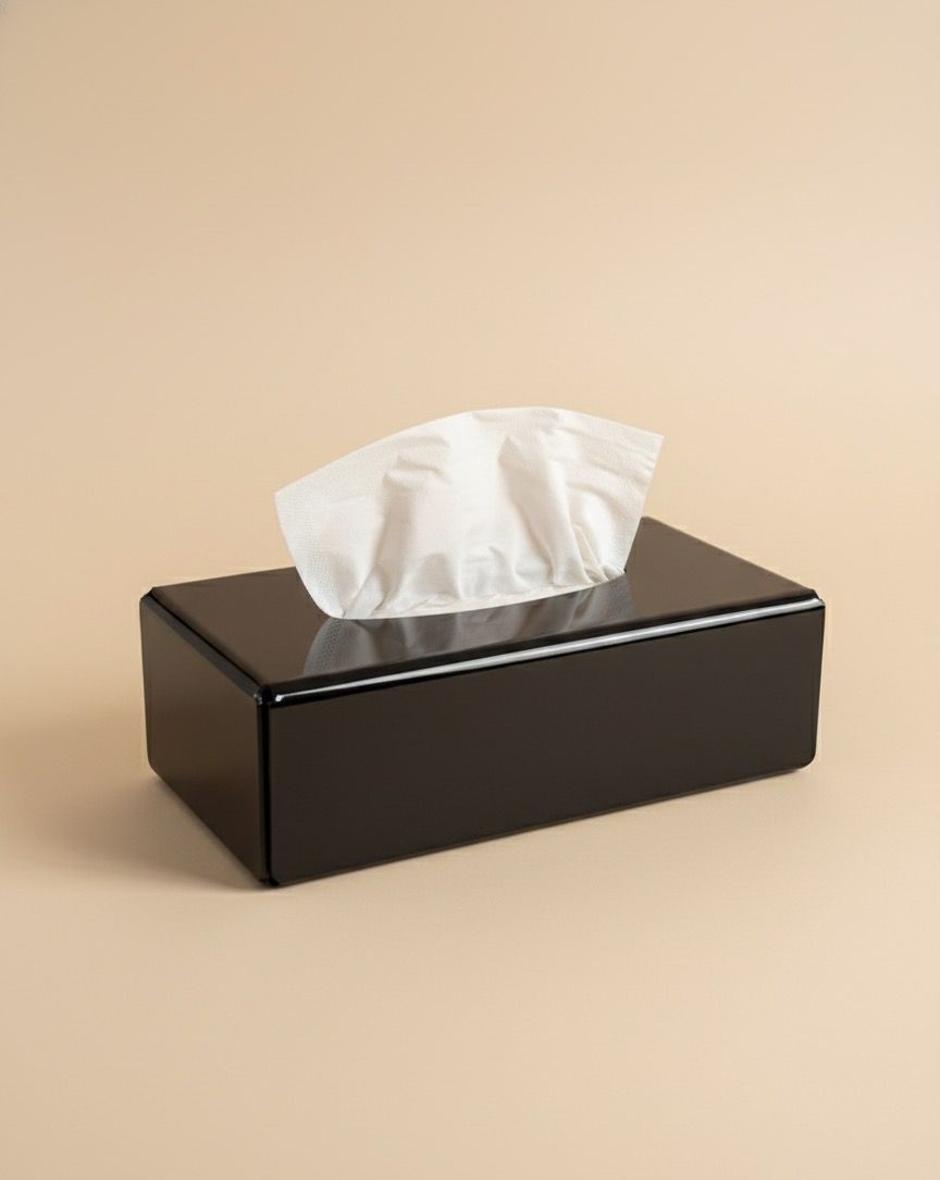 BOITE A MOUCHOIR PLEXIGLASS NOIRE GM REC