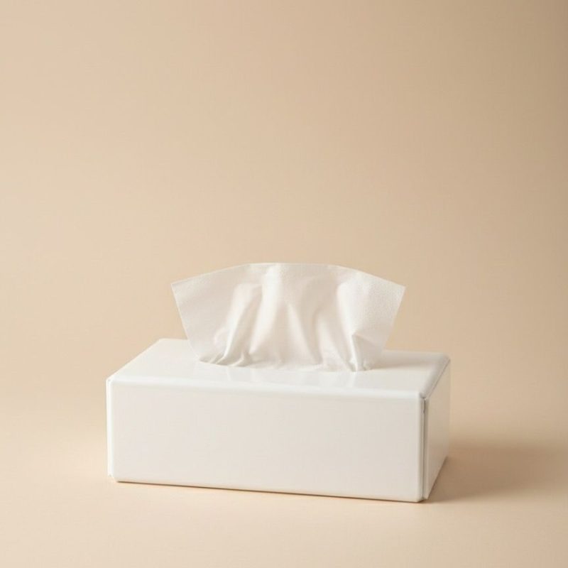 BOITE A MOUCHOIR PLEXIGLASS BLANCHE GM REC