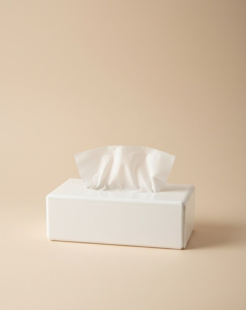 BOITE A MOUCHOIR PLEXIGLASS BLANCHE GM REC