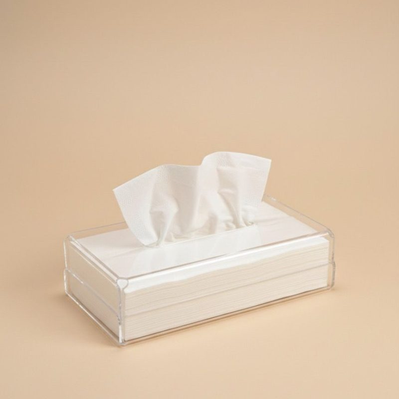 BOITE A MOUCHOIR PLEXIGLASS TRANSAPRENTE PM REC