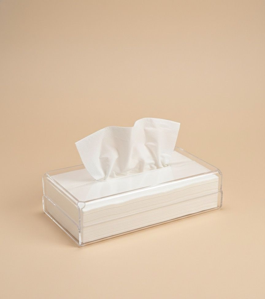 BOITE A MOUCHOIR PLEXIGLASS TRANSAPRENTE PM REC