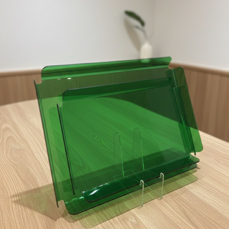 PLATEAUX SUMMER DUO VERT EN PLEXIGLASS 38X26cm+30X20cm