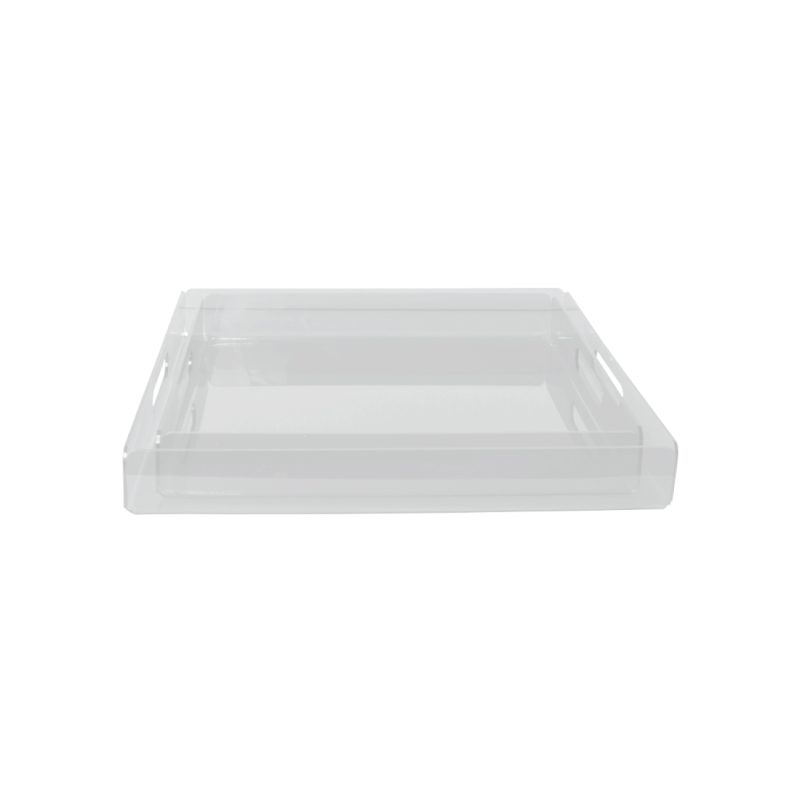 Plateaux Rectangle Transparent 43X33 CM en plexiglass
