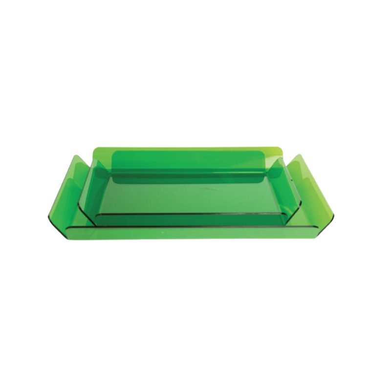 Plateaux Summer duo Vert 38X26 CM + 30X20 CM en plexiglass