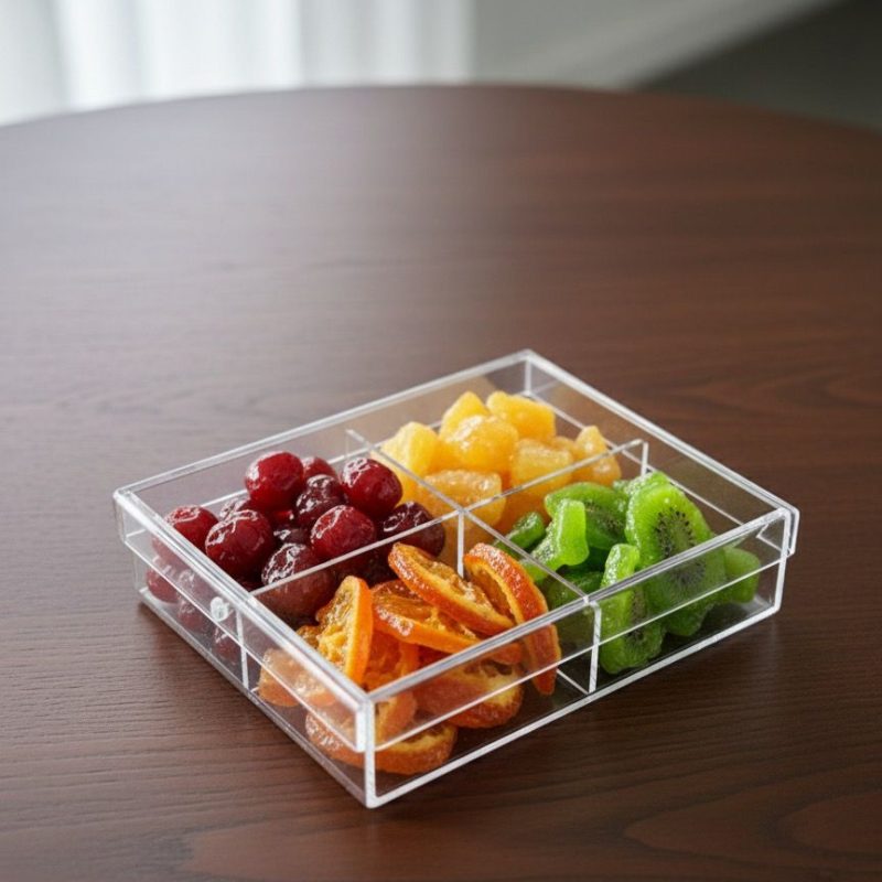 BOITE 4 COMPARTIMENTS TRANSPARENT