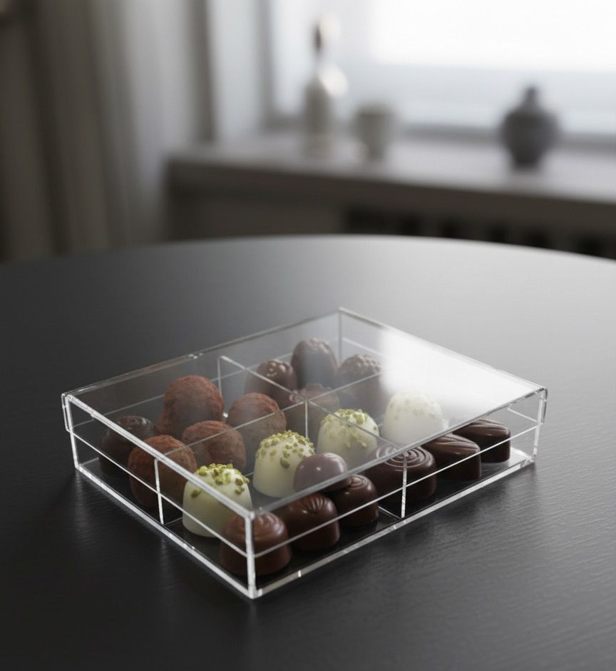 BOITE 4 COMPARTIMENTS TRANSPARENT