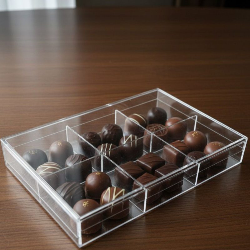 BOITE 6 COMPARTIMENTS TRANSPARENTE