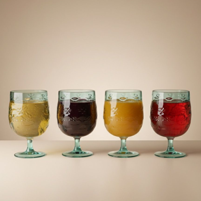 4 VERRES PIED BALLON WG