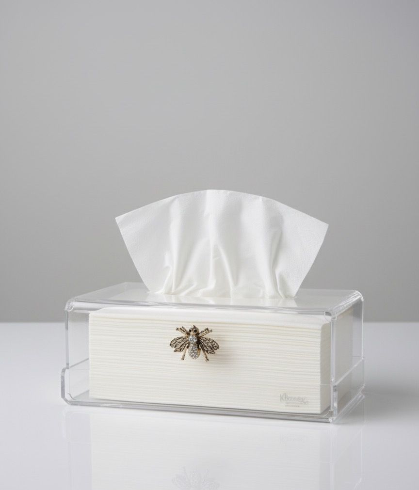 BOITE A MOUCHOIR PLEXIGLASS VINTAGE 1