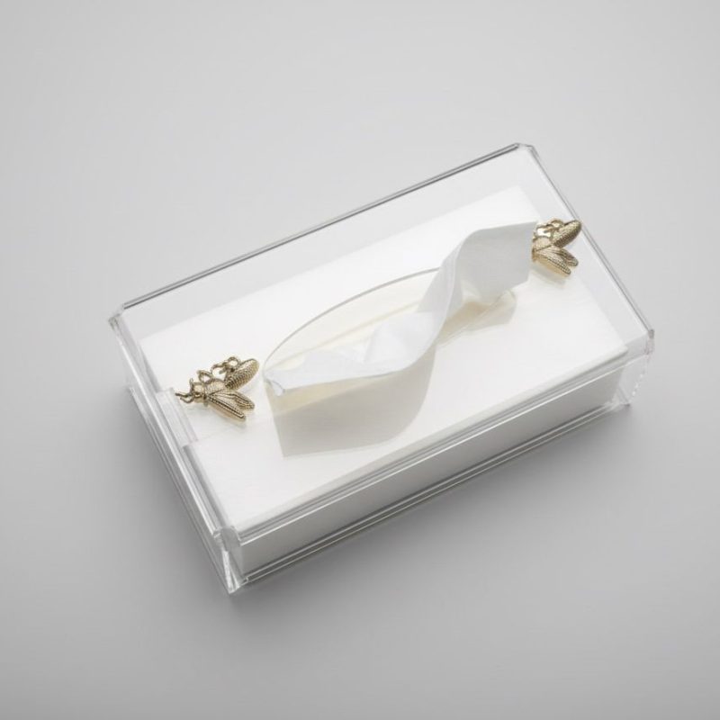 BOITE A MOUCHOIR PLEXIGLASS VINTAGE 2