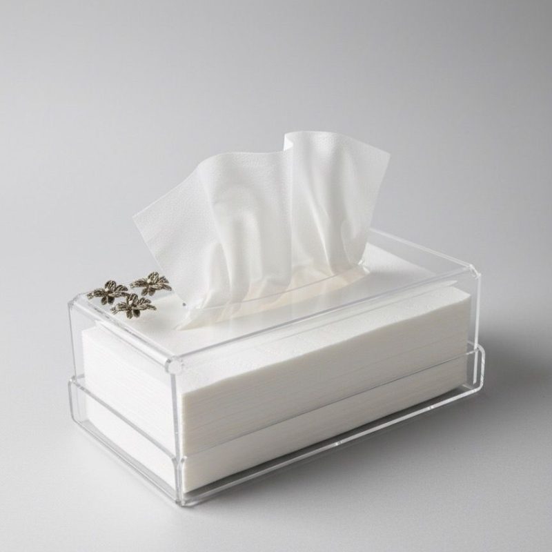 BOITE A MOUCHOIR PLEXIGLASS VINTAGE 3