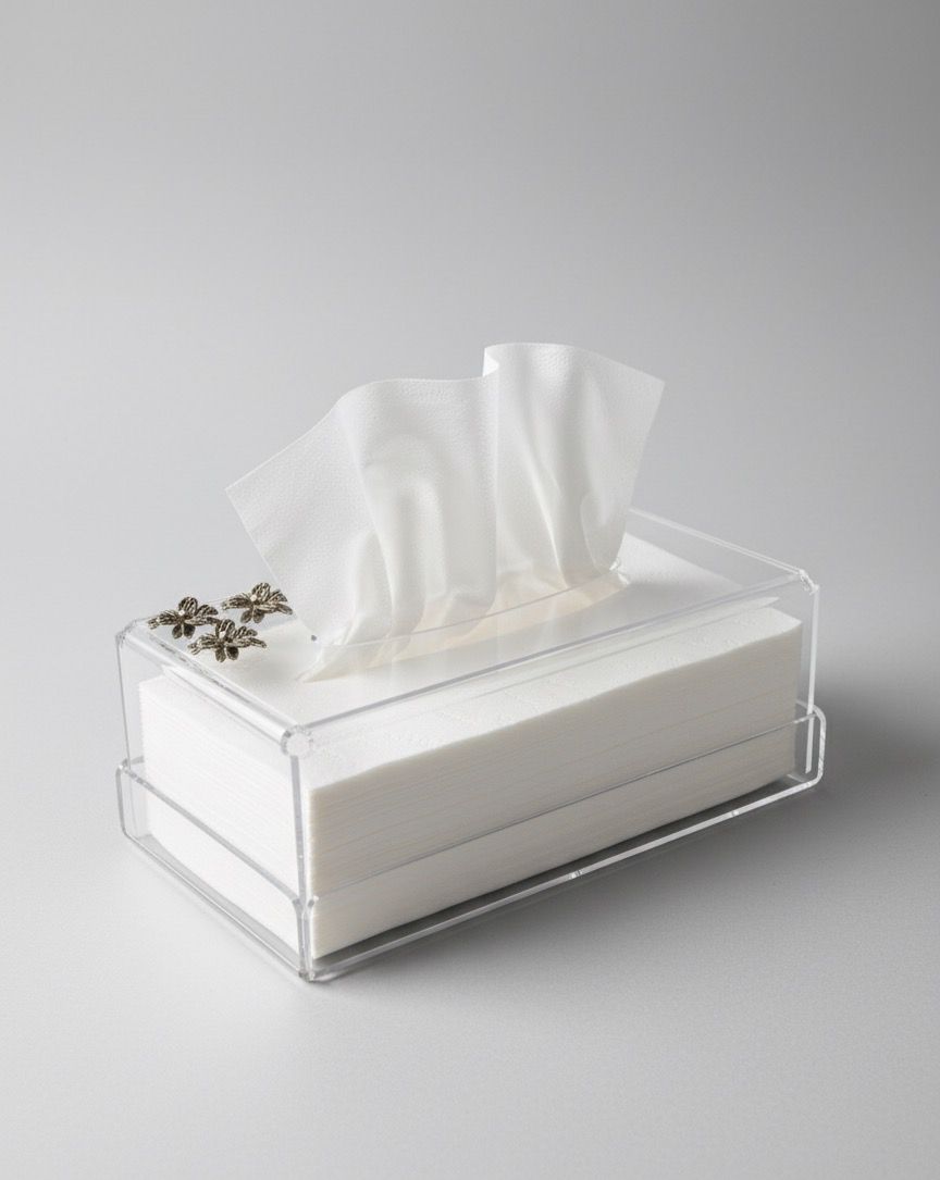 BOITE A MOUCHOIR PLEXIGLASS VINTAGE 4