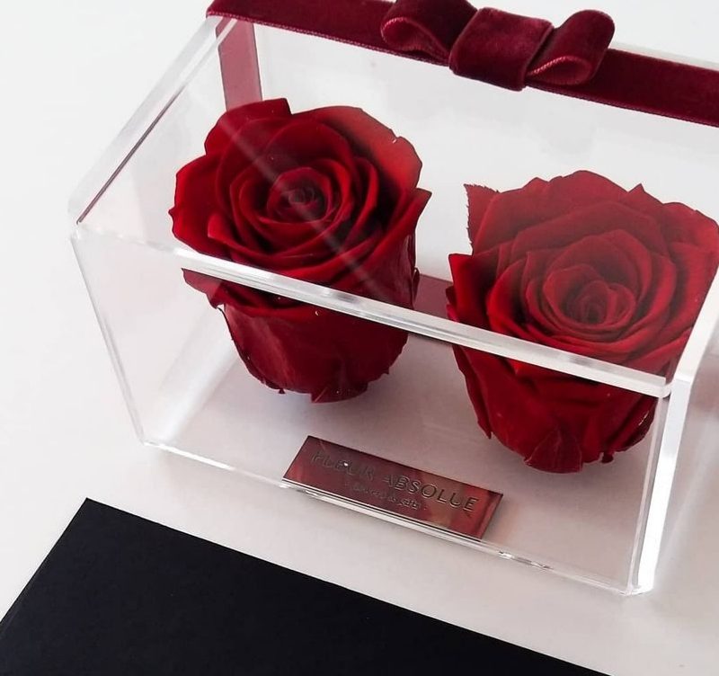 Boite 2 roses simple