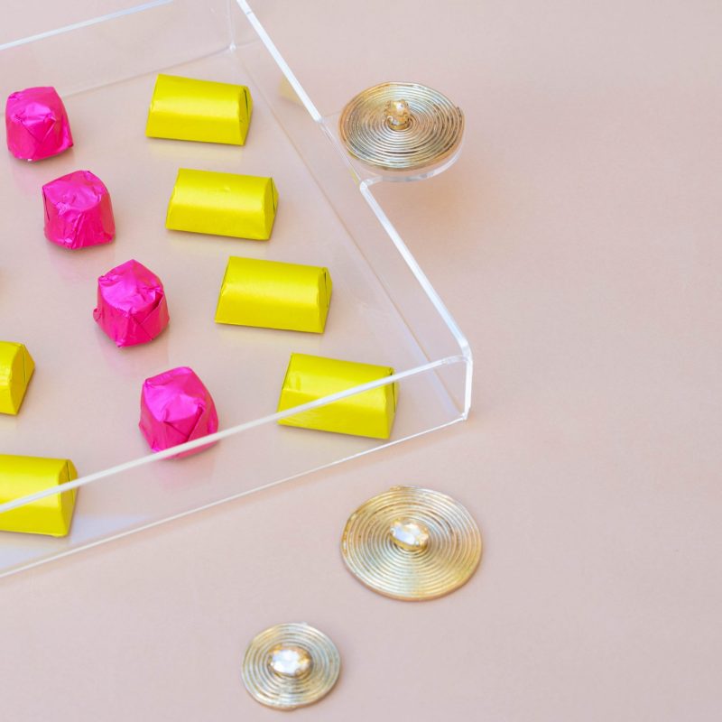 Plateaux Cuivre en plexiglass Citrine GM