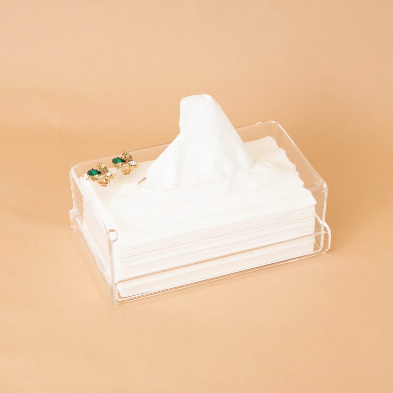 BOITE A MOUCHOIR PLEXIGLASS HAUTE COUTURE EMERAUDE