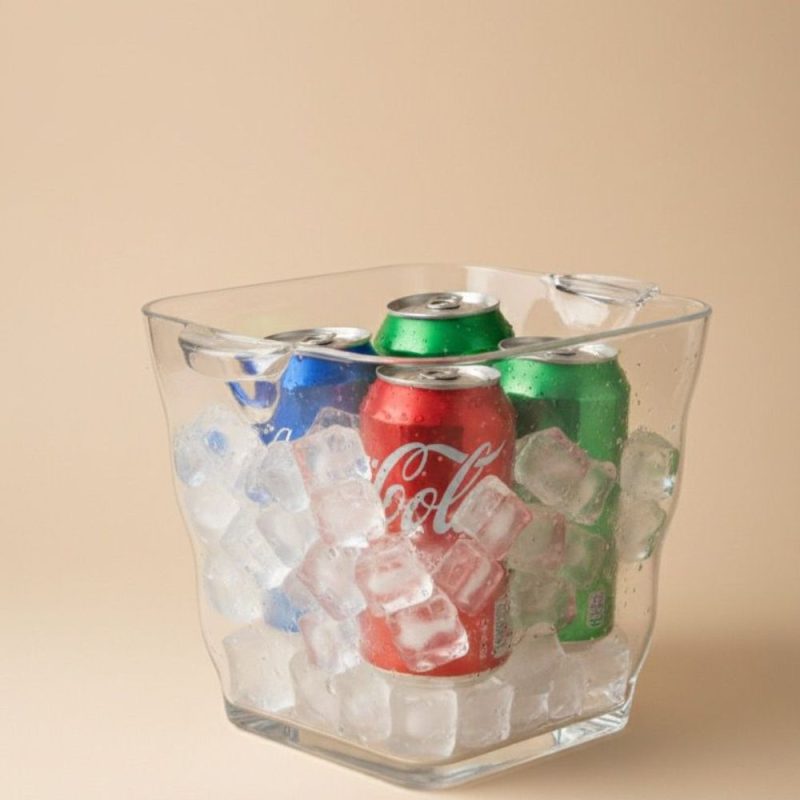 SEAU A GLAÇON CARRE EN ACRYLIQUE