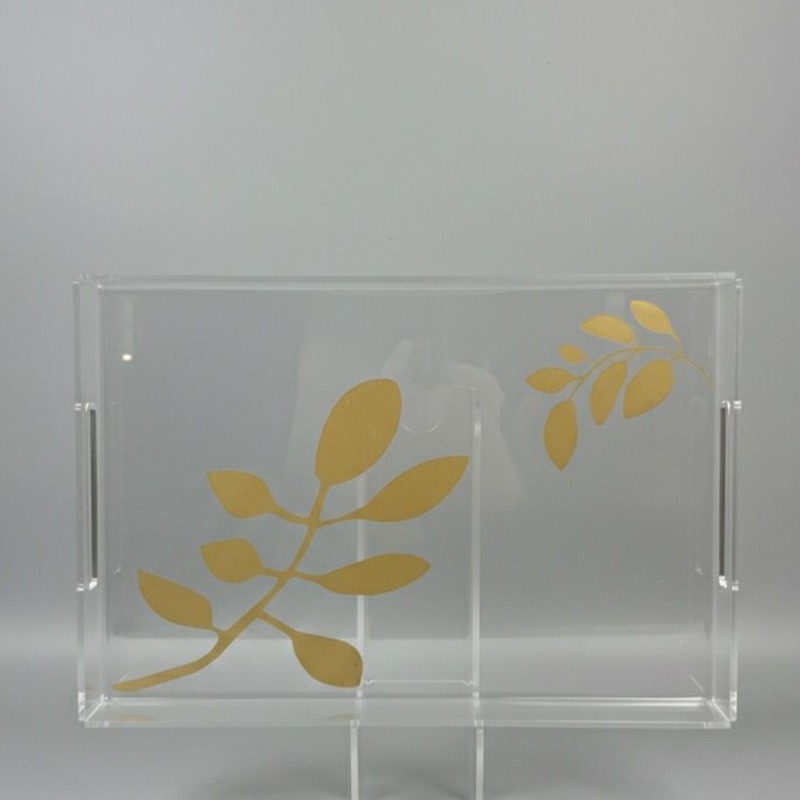 PLATEAUX EN PLEXIGLASS BOTANIC TRANSPARENT GM