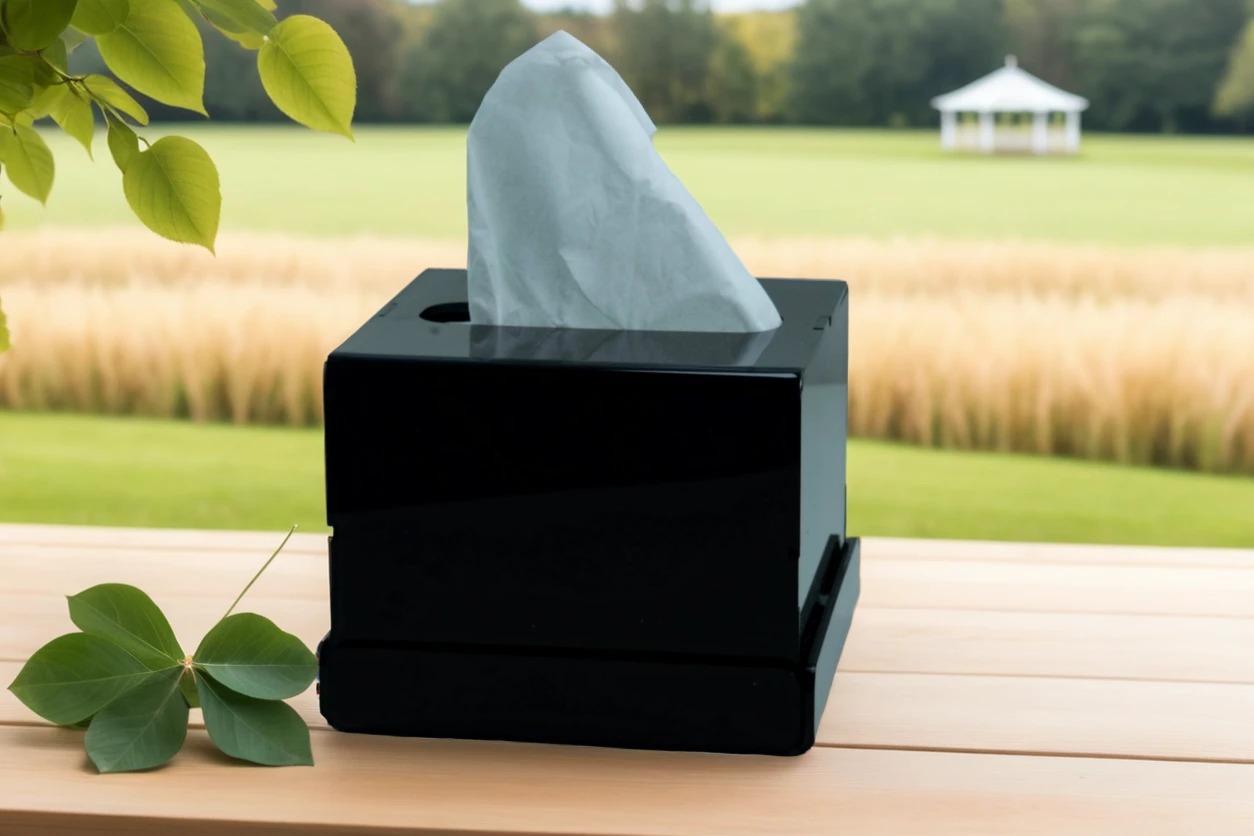 BOITE A MOUCHOIR PLEXIGLASS NOIR CAR