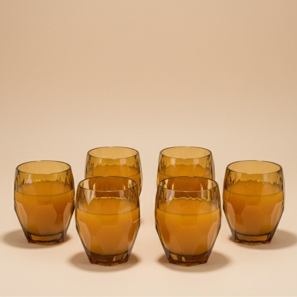 6 VERRES VIP MILANO AMBER