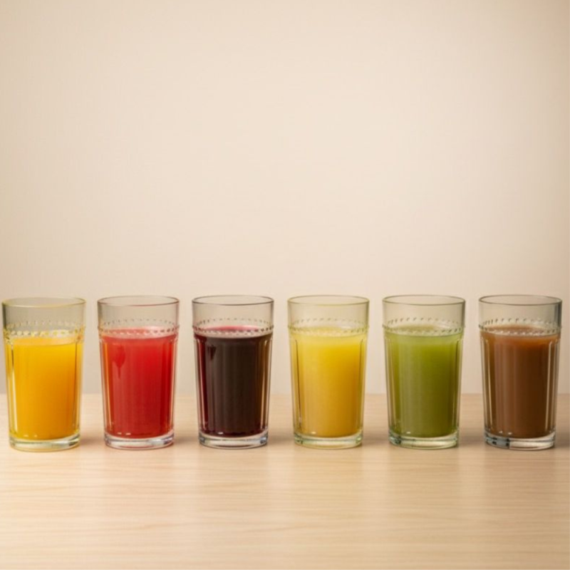 6 VERRES LONG TURQOUISE