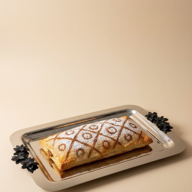 Plateau de Service Rectangulaire en Inox Poli PM