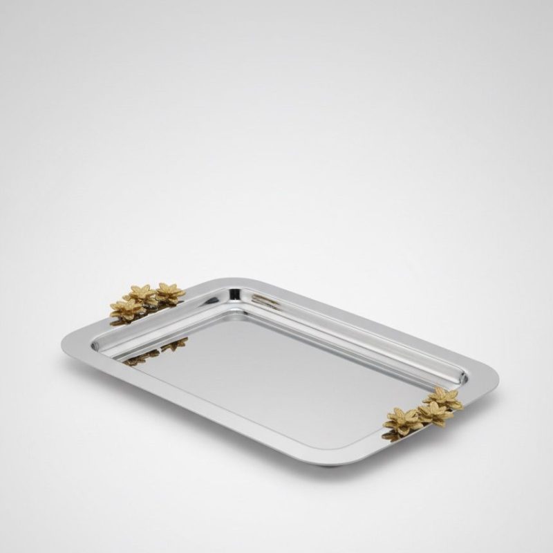 Plateau de Service Rectangulaire en Inox Poli PM