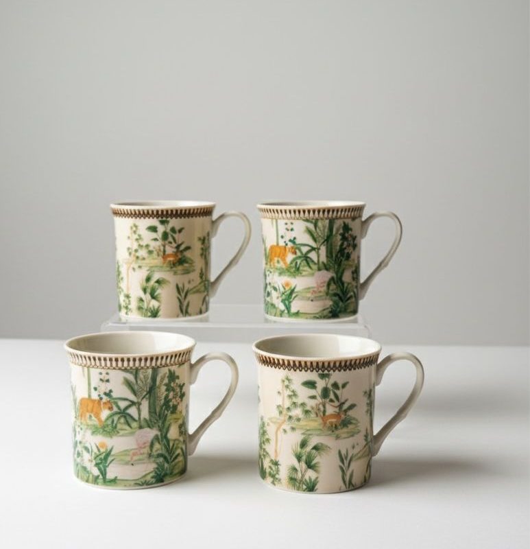 4 MUGS JUNGLE