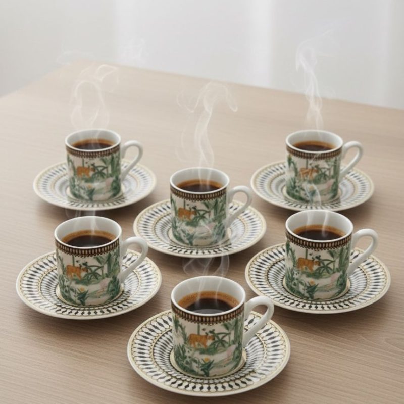 Coffret service à café JUNGLE