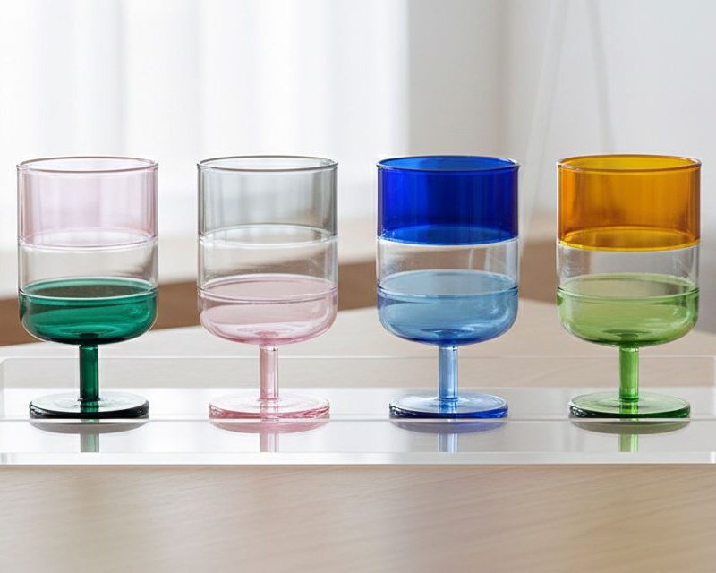 SET CALICI 4 VERRE A PIED ALTI 350 ML LIVELLARA