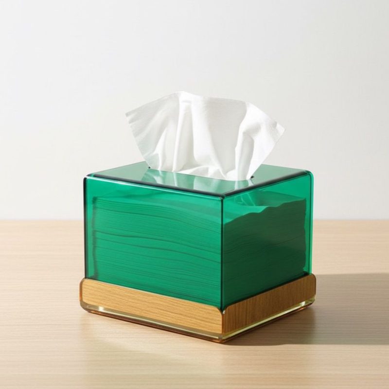BOITE A MOUCHOIR PLEXIGLASS HAPPY VERT CAR