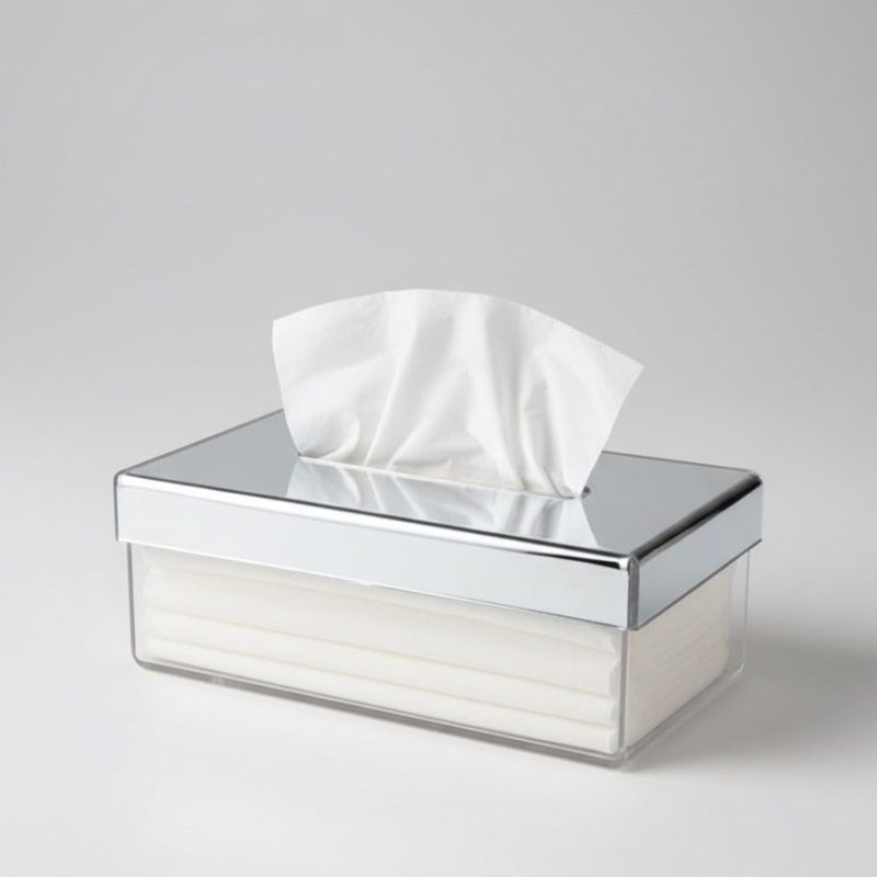 BOITE A MOUCHOIR PLEXIGLASS DBX SILVER