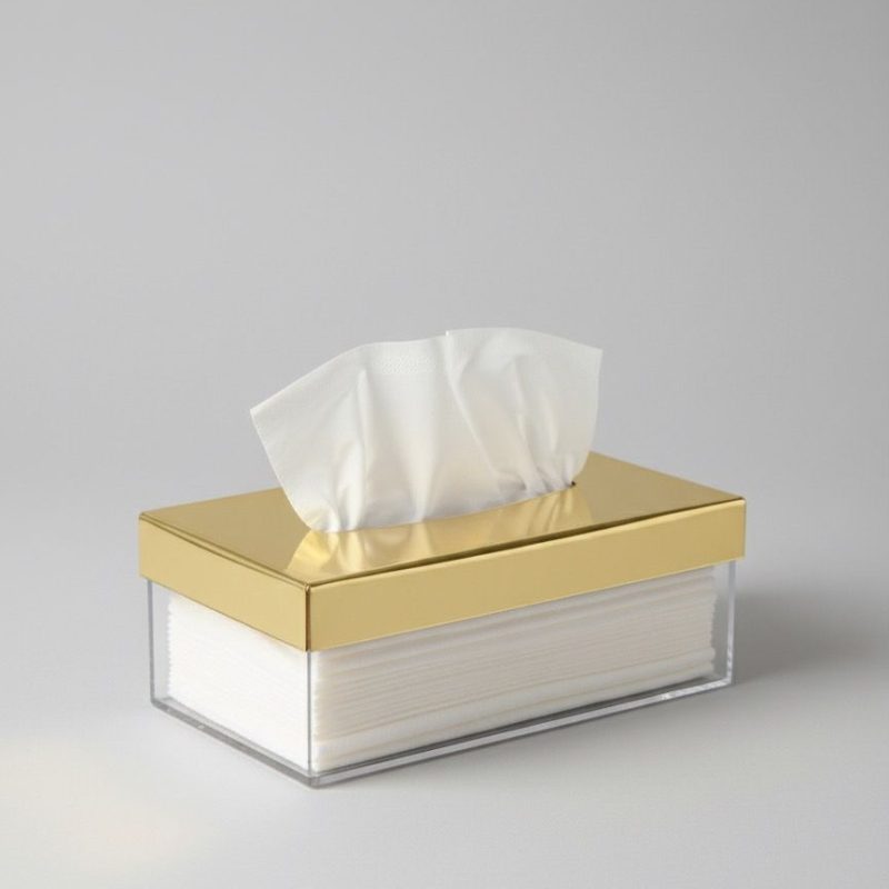 BOITE A MOUCHOIR PLEXIGLASS DBX GOLD