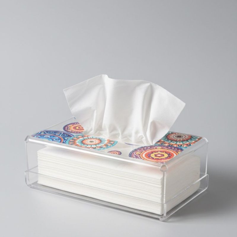 BOITE A MOUCHOIR PLEXIGLASS MANDALA