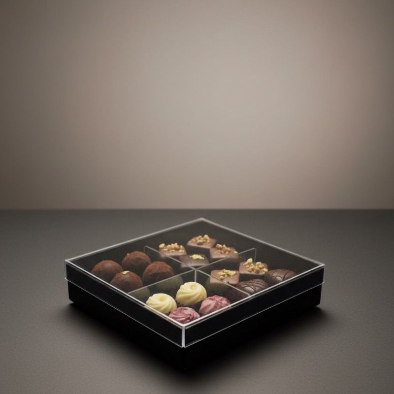 BOITE 4 COMPARTIMENTS NOIR