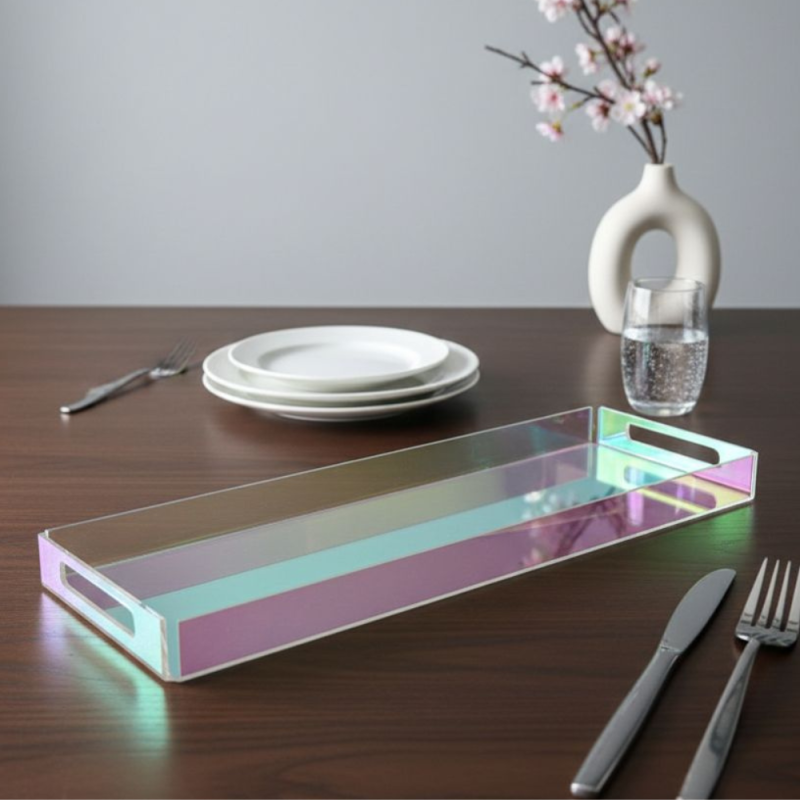 PLATEAUX RAINBOW EN PLEXIGLASS  45x15cm