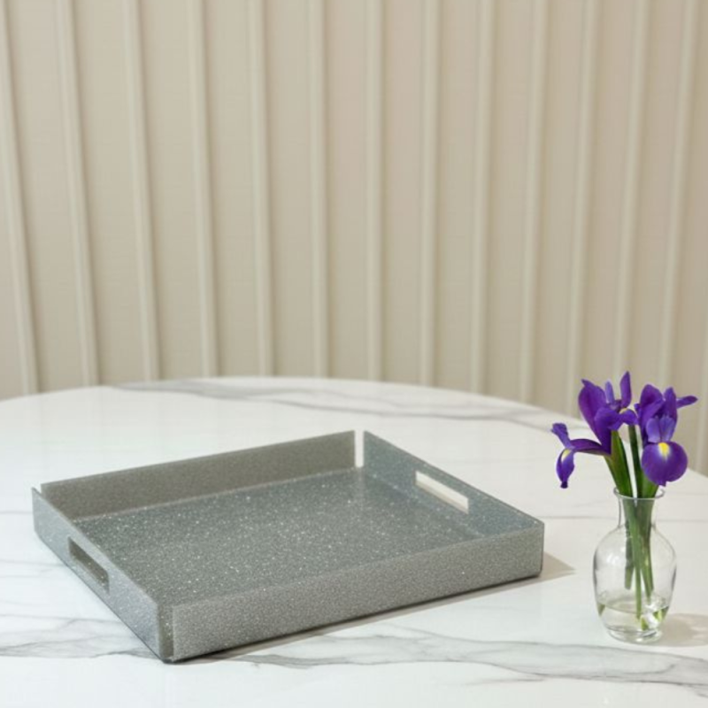 PLATEAUX GLITTER EN PLEXIGLASS 20x15cm