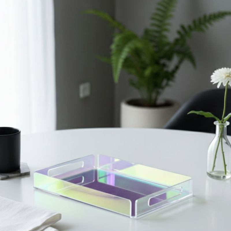 PLATEAUX RAINBOW EN PLEXIGLASS 20x15cm