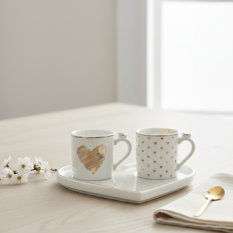 ASSIETTE LOVE 2 MINI TASSE
