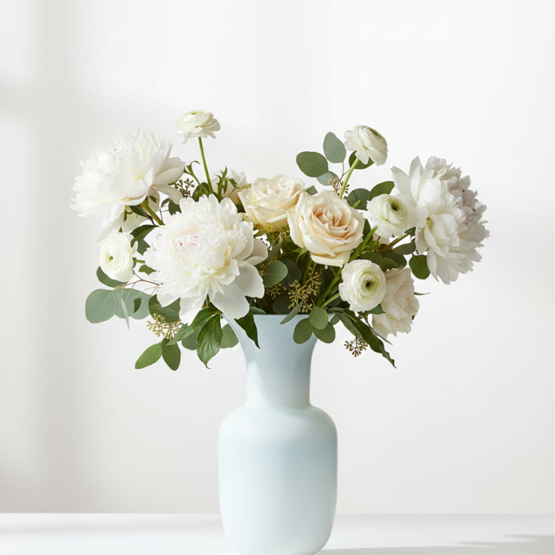 VASE BRANDANI ARGO PERLE/EUCALYPTUS 37 H