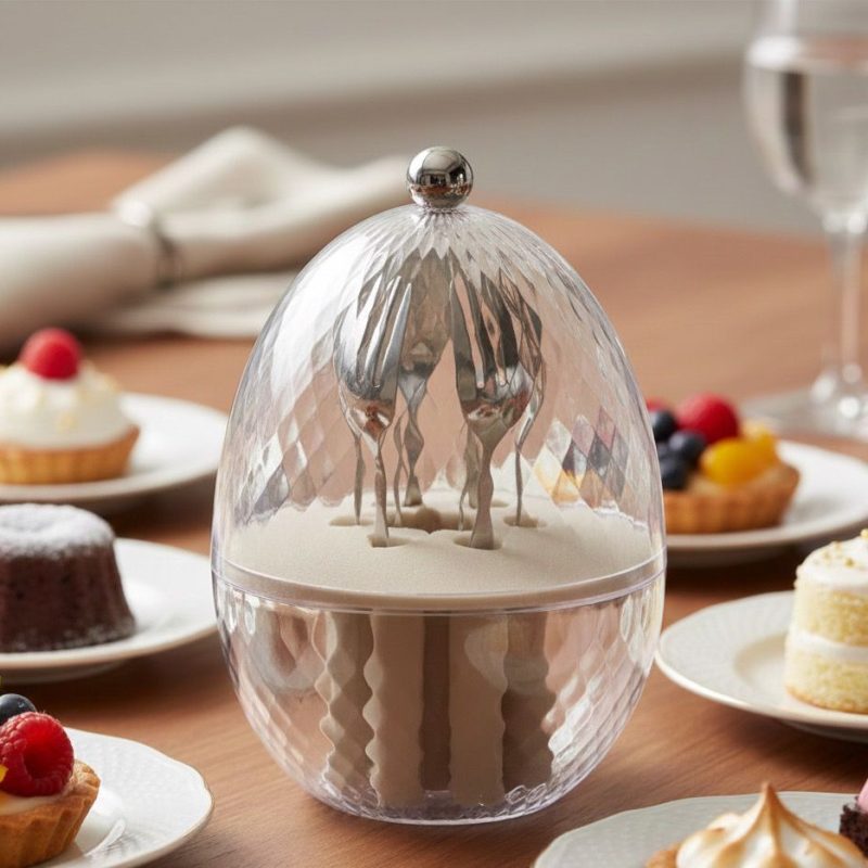 OEUF MINI  6 FOURCHETTE INOX