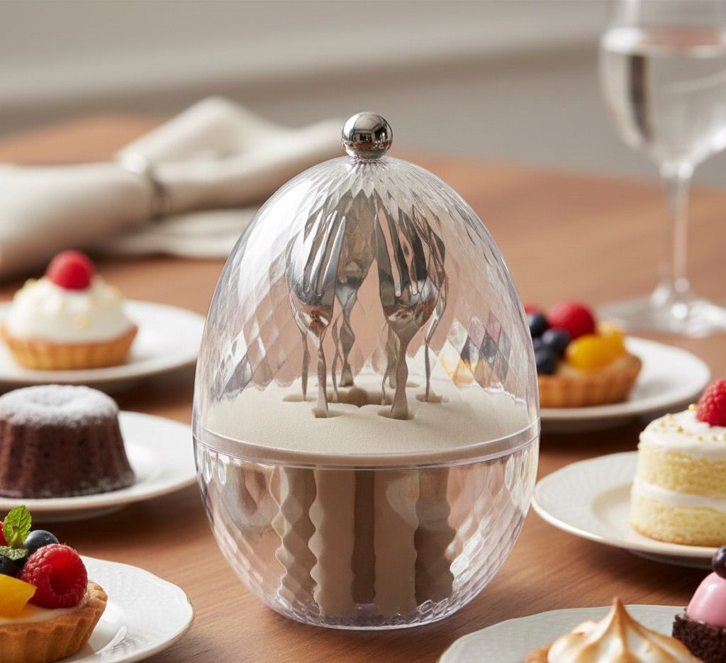 OEUF MINI 6 FOURCHETTE INOX