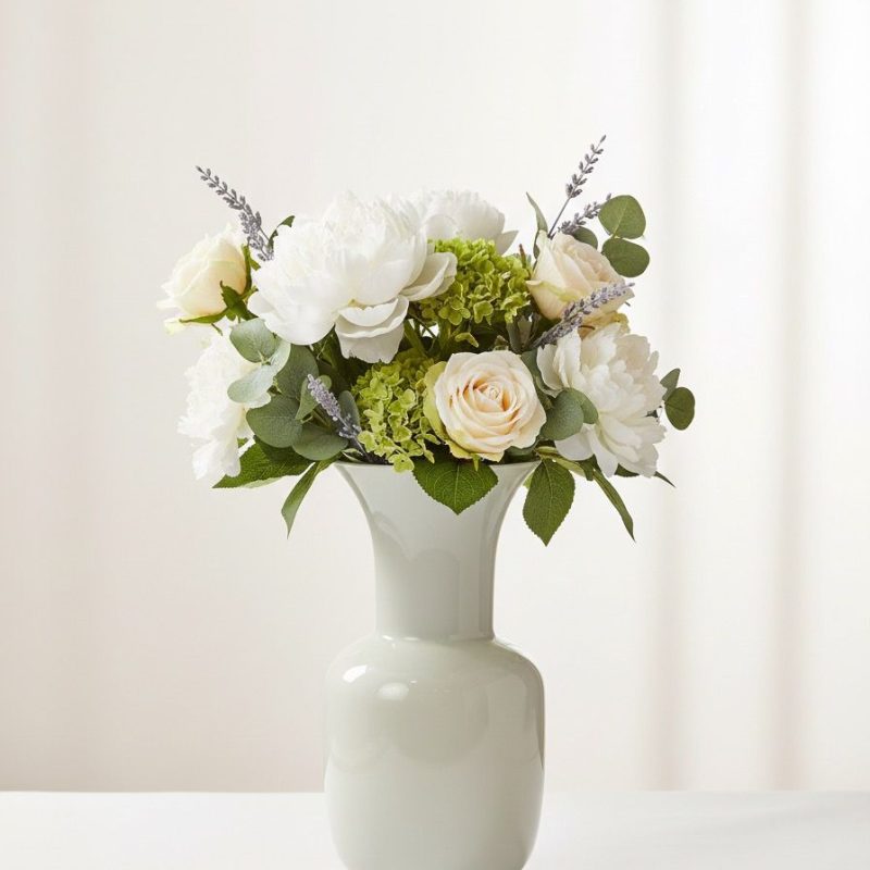 VASE BRANDANI ARGO  GRIS/BLANC 37 H