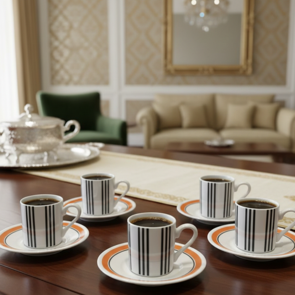 6 TASSES + SOUS TASSES SILLAGE